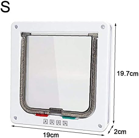 Cat Flap Pet Door Easy Install Cat Tunnel Exclusive Entry for Large Cats Small Dogs White S