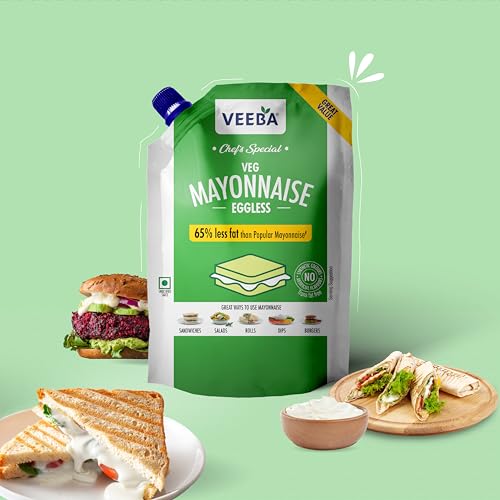 Image of Veeba Eggless Mayonnaise (700 Grams) I Veg Mayonnaise I 100% Vegetarian Mayo I Extra Creamy and Delicious I Rich and Thick Texture I Dip, Spread and Dunk(Image May Vary) (Pack of 2)