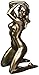 Bronzed Finish Nude Woman Kneeling Pose Statue Erotic Art