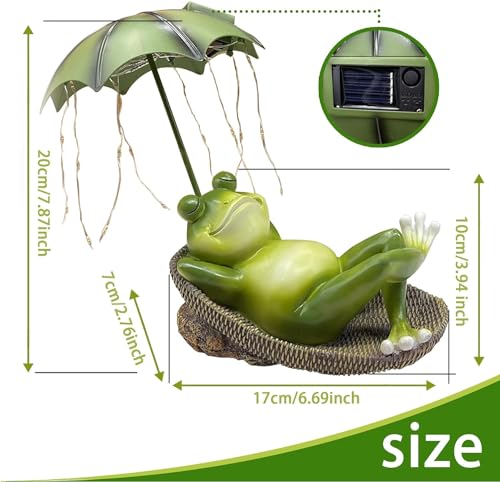 Umikk Frosch Figuren Draußen Deko Solar Garten Figuren Ornament mit Solar, Elektrische Hornhautentferner Hornhaut Fuß Entfernen, Einstellbare Geschwindigkeit