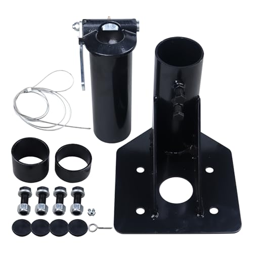 12217 5th Wheel to Gooseneck Adapter 12-17 Inch Adjustable Height 20 000 lbs Towing Rating FIT 2-5/16 Inch Gooseneck Ball Heavy Duty RV Kingpin Converter with Grade 8 Hardware