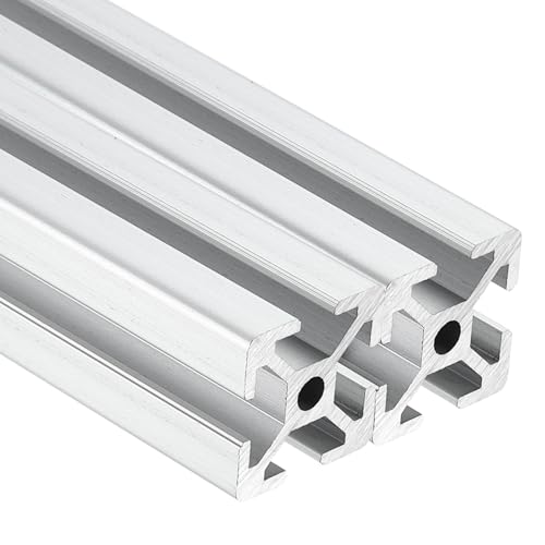 sourcing map 2Pcs 1010/10 Series 1x1 Inch 450mm Aluminum Extrusion Profile