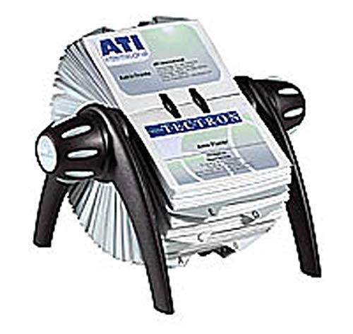 Fichier rotatif pour cartes de visite visifix flip noir gris