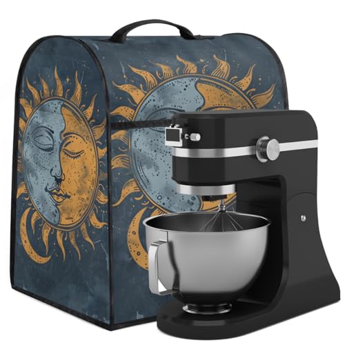 Coffee Maker Cover Bohemian Sun Moon Kitchen Appliance Covers Small Appliance Covers Blender Cover Juicer Cover Dust Covers for Kitchen Appliances with Top Handle and Pockets,Washable,B771