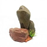 Mipukbay Medium Aquarium Decor Rock, Resin Fish Tank Artificial Stone Ornament for Freshwater/Saltwater, Safe Landscape Hideout for Betta...