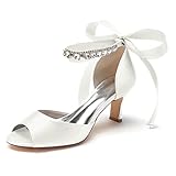 [Ocasión] Primavera, verano y otoño, zapatos de satén de tacón medio adecuados para vestidos, banquetes, negocios, novias, fiestas, bailes, bodas, ocasiones formales, gran par con un vestido, pantalones cortos, camisa, jeans o cualquier dirección formal.