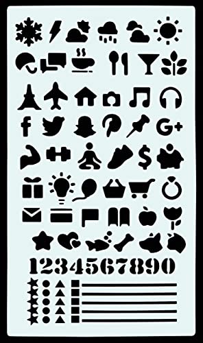 image for PETER PAUPER PRESS Dotted Journal Stencil Set (Over 300 designs that a