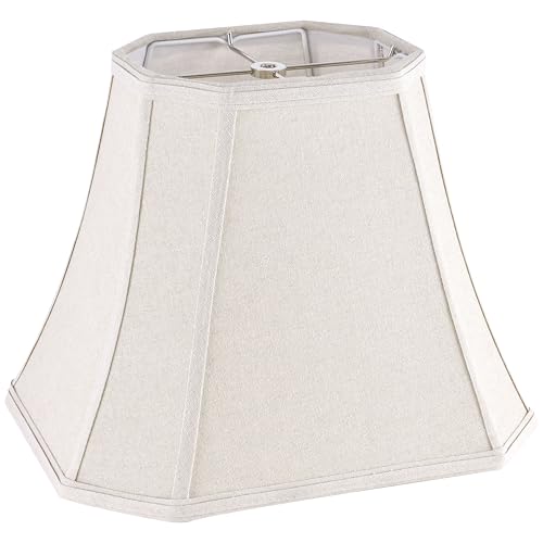 GO&SO Square Cut Corner Lampshade, 8x14x11 Inch Medium Table Lamp Shade Beige Dark Dot, Natural Fabric Handcrafted, Easy Assembly Required (Single) Living Room Floor Lamp Shades Replacement,Modern by GO&SO - Used condition - CA$42.25
