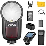 Godox V1-C V1C Flash for Canon, 2.4G TTL Wireless Flash Speedlite HSS 1/8000s, Rechargeable Li-ion Battery, 480 Full Power Shots, with Godox XPro-C Flash Trigger, Compatible for Canon EOS Camera