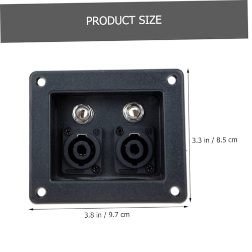 Plaque de connexion pour haut-parleur noire 5 pièces installation simple - 2