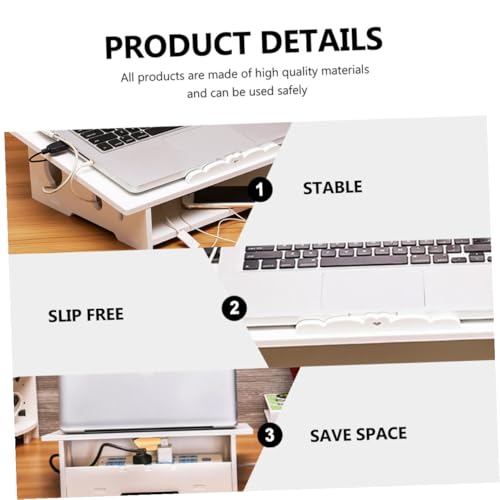 Base para Laptop SHINEOFI Blanca Compacta y Elevada miniatura 3