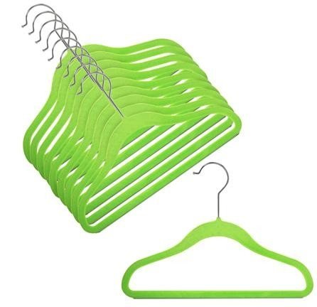 ClosetHangerFactory 12" Childrens Lime Slim-Line Hanger