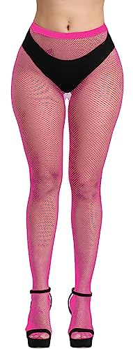 Image of CozyWow Fishnet Tights for Women, High Waist Footed Fishnet Stockings Soft and Stretchy, Womens Patterned Tights 10+ Colors