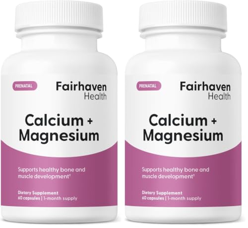 Fairhaven Health Peapod Cal-Mag bottle — the label showing calcium and magnesium paired with vitamin D3