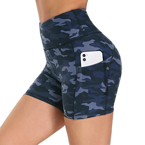Hltpro Spandex Biker Shorts For Women With Pockets, High Waisted Workout Gym Yoga Shorts Medium #TOP17