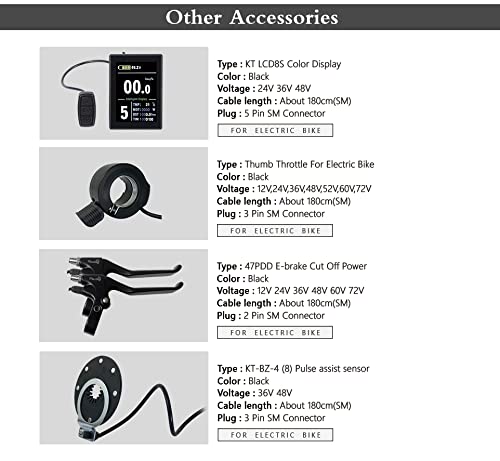 Ebike Conversion Kit 48V1500W, Electric Bicycle Conversion Kit, Color Vertical Display LCD8S, Hub Motor Brushless… - Image 4