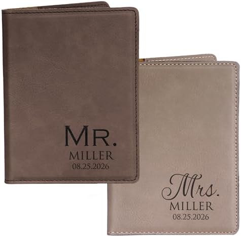 Lifetime Creations Personalized Mr. & Mrs. Passport Covers - Dark...