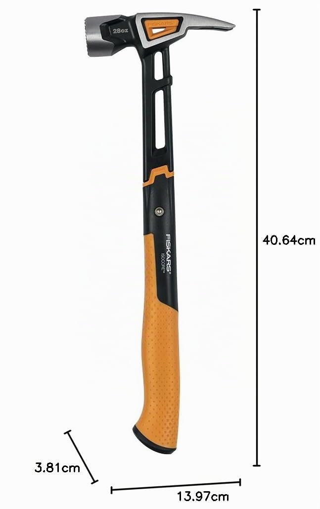 Fiskars 750251 – 1001 16 "milled-face martillo de carpintero, 28 oz