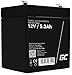 GreenCell® Rechargeable Batterie AGM 12V 5,3Ah accumulateur au Gel Plomb Cycles sans Entretien VRLA Battery étanche Résistantes| Jouets | Installations d'alarme | Véhicules pour Enfants