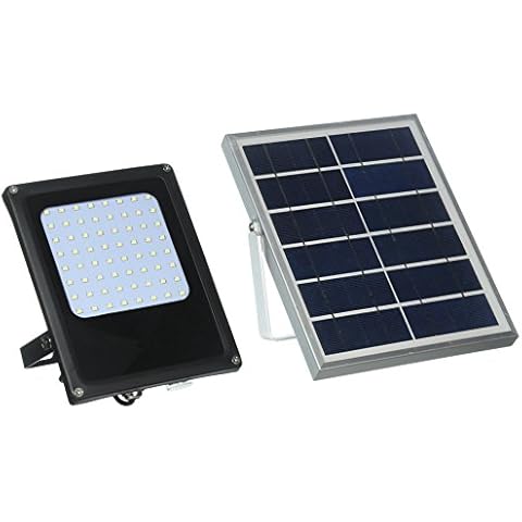eLEDing Solar Powered 5-Watt Black Finish Outdoor Integrated LED Landscape Flood Spot Light w/Brightness Selectable for Safety and Decoration Cover