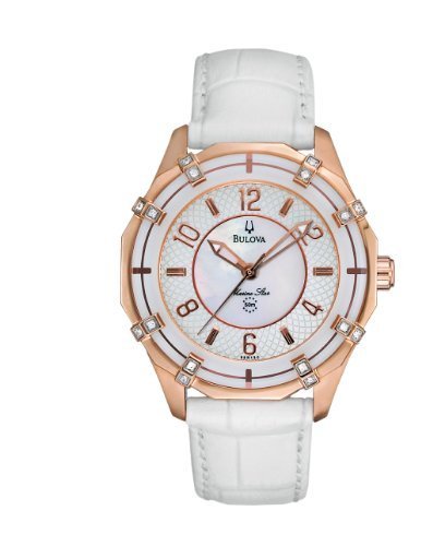 �u���[�o Bulova Women's �E�B�����Y ���f�B�[�X �����p 98R150 Solano Marine Star Leather strap Watch ���v �r���v [���s�A���i]