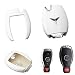 Xotic Tech Keyless Smart Key Fob Cover Shell Cap for Mercedes-Benz C E S M CLS CLK G Class(Glossy White)