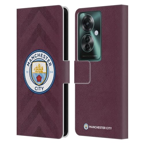 Head Case Designs Officially Licensed Manchester City Man City FC Home Goalkeeper 2022/23 Badge Kit Leather Wallet Case Compatible with Oppo Reno11 F 5G / F25 Pro 5G