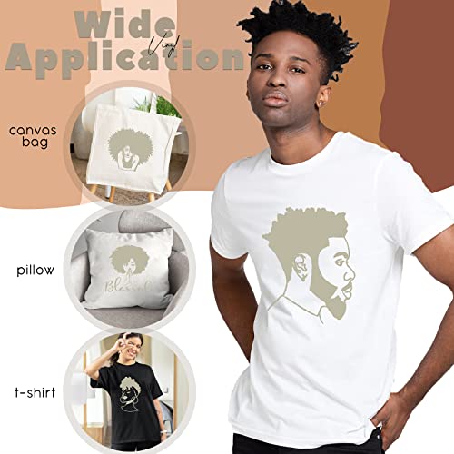 Image of Tintnut Beige Heat Transfer Vinyl Roll,10 inchx6ft Iron on Vinyl | Skin Tone PU HTV,easy cut & weed,stretch washable,works with iron & heat press for fabric crafts
