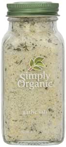 Simply Organic Garlic Salt Certified Organic, 4.7-Ounce Container