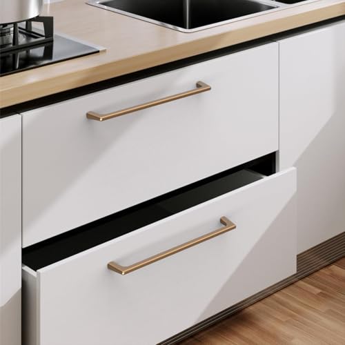 Image of 9BUILD 10 Pack Champagne Bronze Cabinet Pulls 7.5 Inch Kitchen Cabinet Handles Cabinet Hardware Kitchen Handles for Cabinets Cupboard Handles Dresser Pulls Drawer Handle