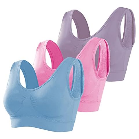 Memoryee - Pack de 3 Sujetadores Deportivos Acolchados para Mujer Cover