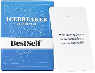 BESTSELF Conversation Starter DeepTalk Deck Powerful Tool to Establish and Strengthen Relationships by Cultivating Open, Engaging and Meaningful Interactions - 150 Engaging Conversation Prompts