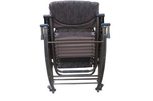 Image of Amaze Folding Portable Zero Gravity Compact Easy Push Back Rocking oscillating Reclining Designer Relax Chair- 08 Brown Flowers