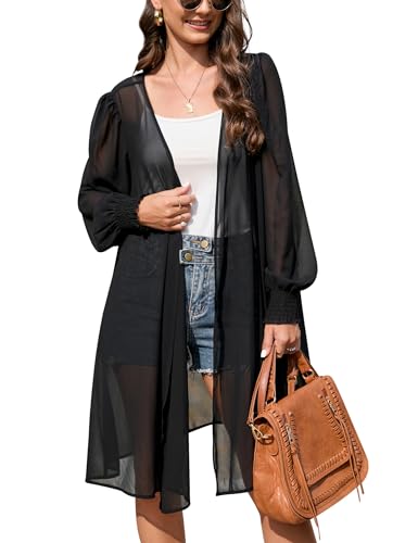 Image of Cardigan for Women Black Cardigan for Women Women Cardigan Open Front Cropped Cardigan Cardigans for Women