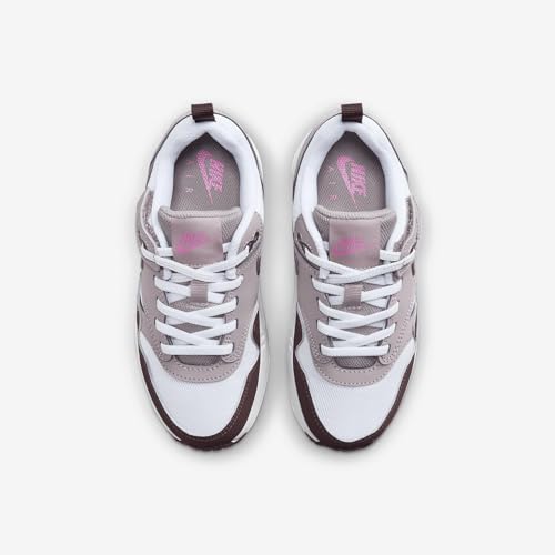 Nike Air Max 1 EasyOn Little Kids' Shoes (DZ3308-112, White/Light Violet Ore/Playful Pink/Burgundy Crush) Size 114