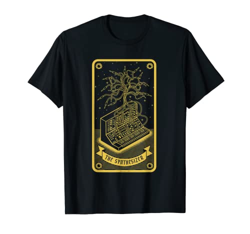 Hombre Sintetizador modular tarjeta de tarot sintetizador divertido Camiseta