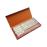 【 de juego Mahjong de viaje】Incluye 146 fichas, 36 círculos, 36 bambúes, 36 , 12 dragones, 16 vientos (n, e, s, w), 8 flores y estaciones, y 2 repuestos