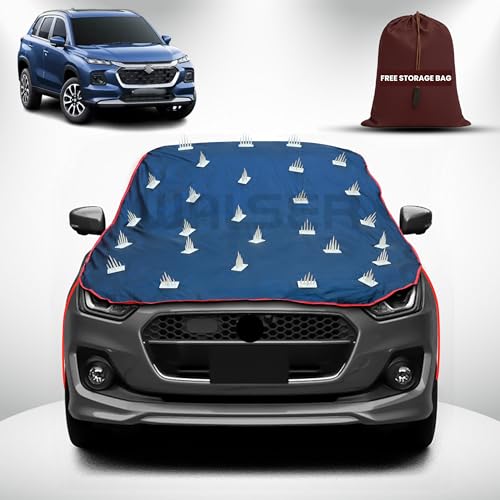 Image of WALSER Spike Car Cover for Maruti Suzuki Grand Vitara | Anti-Climb Nail Guard for Dogs & Monkeys | Protects Bonnet, Roof & Dicky | UV, Dust & Snow Protection | Spike Cover with 4 Adjustable Hook