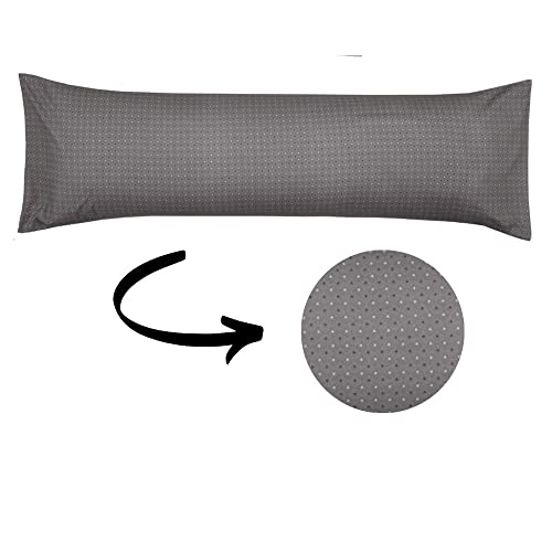 Fronha Body Pillow Toque Acetinado 40cm x 130cm Altenburg Cor:Cinza