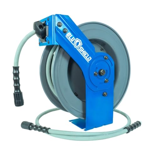 BluShield 50′ Rubber Pressure Washer Hose Reel Review