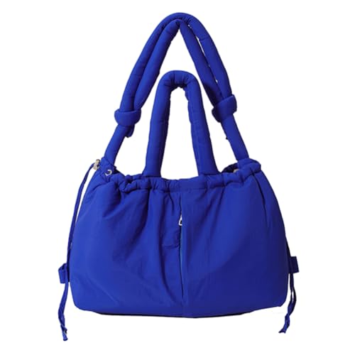 LYEAA Bolsa de mano acolchada para mujer con correa ajustable, bolsa cruzada grande de nailon, bolso hinchado para compras y viajes, azul marino, 14.17x13.39x0.79inch LYEAA Bolsa de mano acolchada para mujer con correa ajustable, bolsa cruzada grande de nailon, bolso hinchado para compras y viajes, azul marino, 14.17x13.39x0.79inch