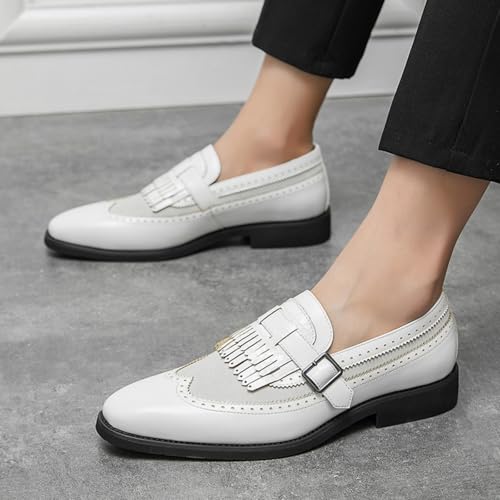 Men's Trendy Fringed Contrast - Color Loafers, Fashion Formal Shoes - Perfect for Office Days, Business Trips & Social Gatherings4