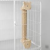 N&S 猫用ケージ対応 爪とぎポール 53cm 工具付属 簡単取付 麻縄素材 交換用対応 熊型デザイン 省スペース ストレス解消