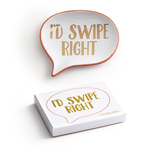 I 'd Swipe derecho – conversación Starter porcelana pequeña fuente de servir plato