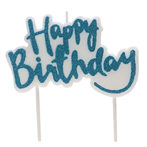 Dekora - Candeline Compleanno Particolari | Candele Decorative Happy Birthday con Scritte Decorative - 10 x 6,5 cm