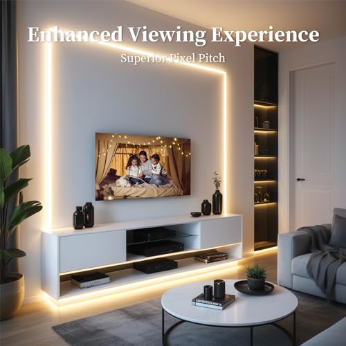 Image of iNextStation 16.4ft /5M 3000K Warm White COB LED Light Strip, DC12V CRI 93+ Light Strip for TV, 8mm Width LED Tape Lights, LED Strip Lights for Bedroom, Kitchen, Home Lighting Decor(No Plug)