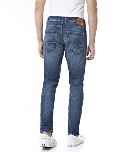 REPLAY Johnfrus Jeans Uomo, 91 Blu Medio, 33W /