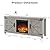 T4TREAM Fireplace TV Stand for 65 Inch TV, Farmhouse Barn Door Media Console, Entertainment Center with 18" Electric Fireplace Storage Cabinet Doors,for Living Room, 58 Inch, Light Rustic Oak