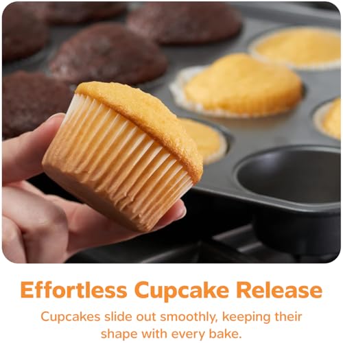 GUSTO White Cupcake Liners [500 Count] - Grease-Proof, Food-Grade Baking Cups - Standard Muffin Liners for Cupcakes, Muffins, Mini Cakes & More - Oven, Microwave, Freezer Safe - Formerly Comfy Package - Thumbnail 6
