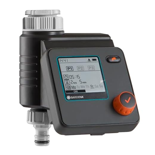 Gardena Bewässerungssteuerung Select: Automatische und zeitsparende Bewässerung, flexible Bewässerung dank 3 Zeitplänen, Water Now-Funktion (1891-20), schwarz, grau, orange